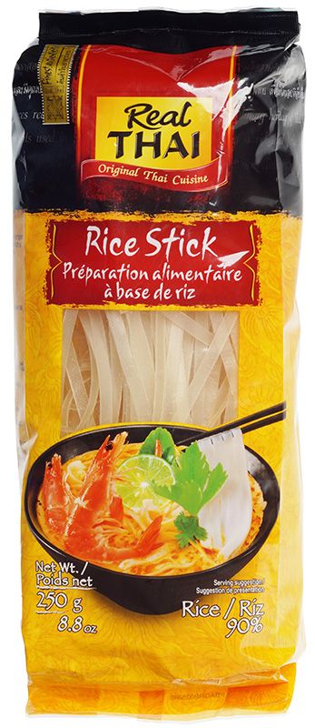 Рисовая лапша 5 мм безглютеновый продукт Real Thai Тайланд 250г вок рисовая лапша с морепродуктами в терияки соусе