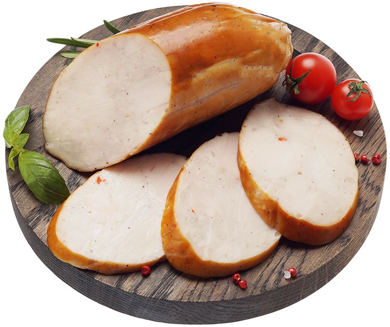 рулет куриный таганский мясокомбинат деликатесный кг Рулетик из мяса птицы варено-копченый ~400г