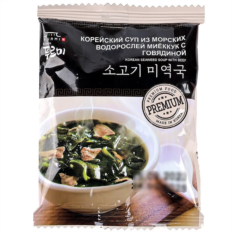 Суп корейский из морских водорослей Миёккук с говядиной 10г