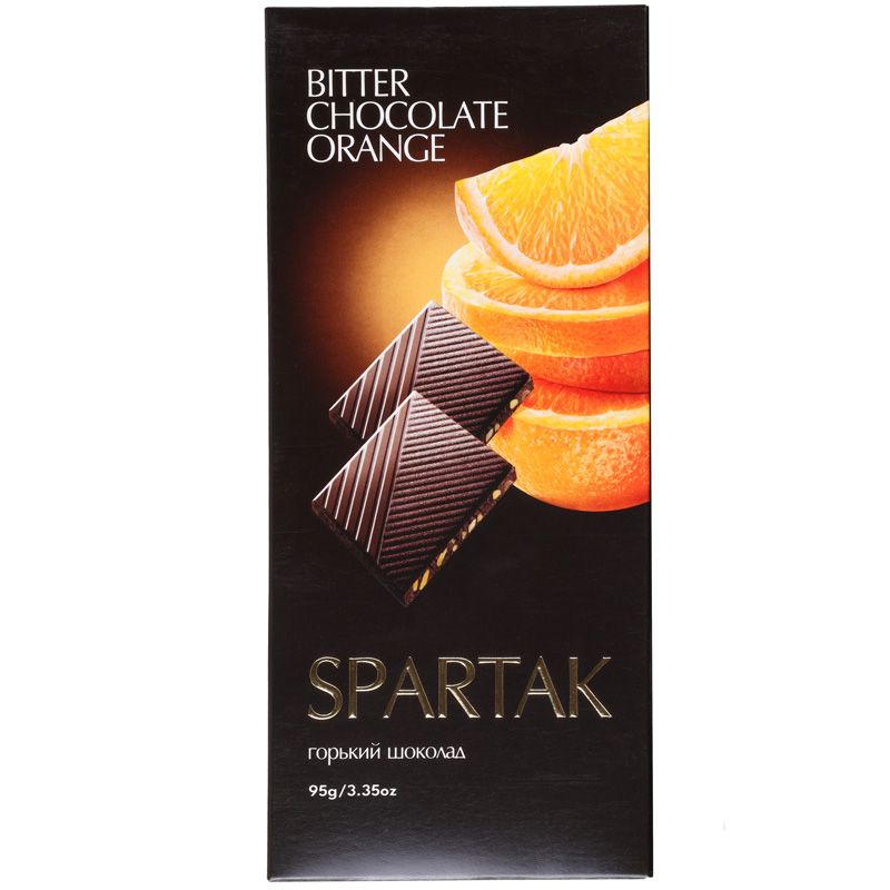 Шоколад горький Спартак с апельсином 95г шоколад спартак горький 72% 85 г
