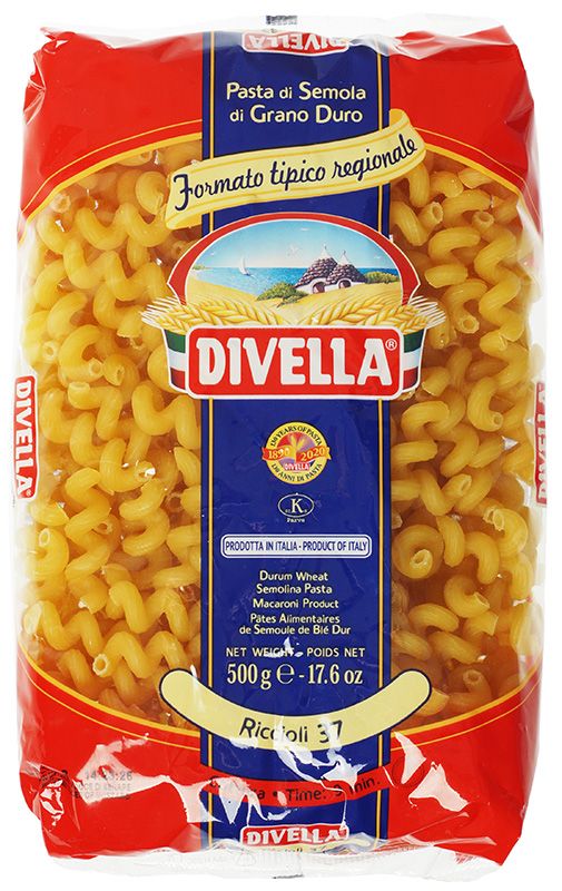 Макаронные изделия Рикколи из твердых сортов пшеницы Divella Италия 500г
