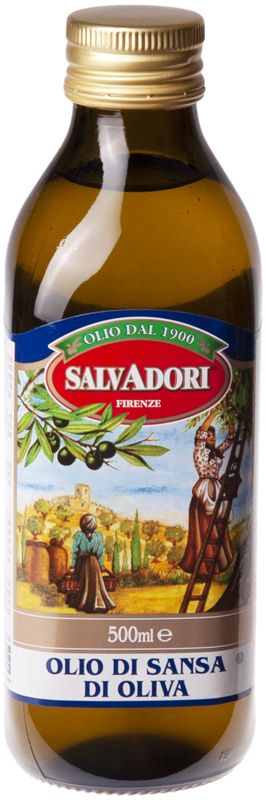 Масло Salvadori оливковое рафинированное Olio di Sansa 500мл