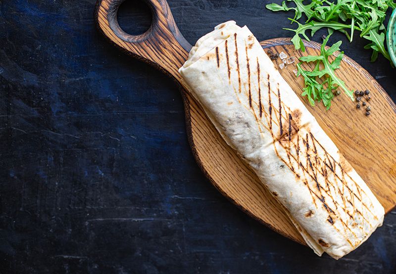 Шаурма с дальневосточным гребешком