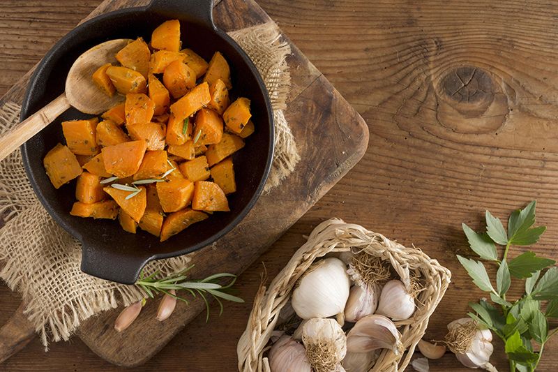 Запеченная тыква с розмарином