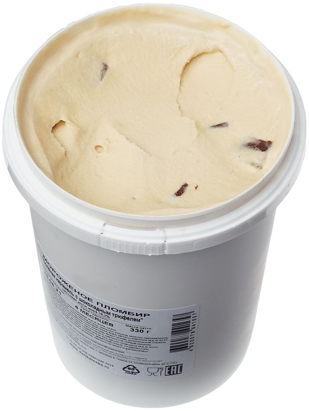 Мороженое пломбир Соленая карамель с трюфелем Деликатеска 330г мороженое пломбир ledica соленая карамель и фундук 300 г
