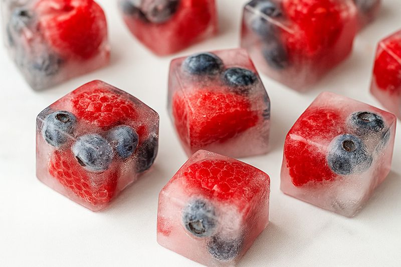 Лед с ягодами