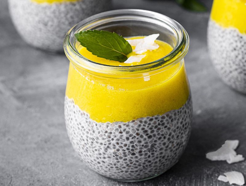 Чиа-пудинг с манго