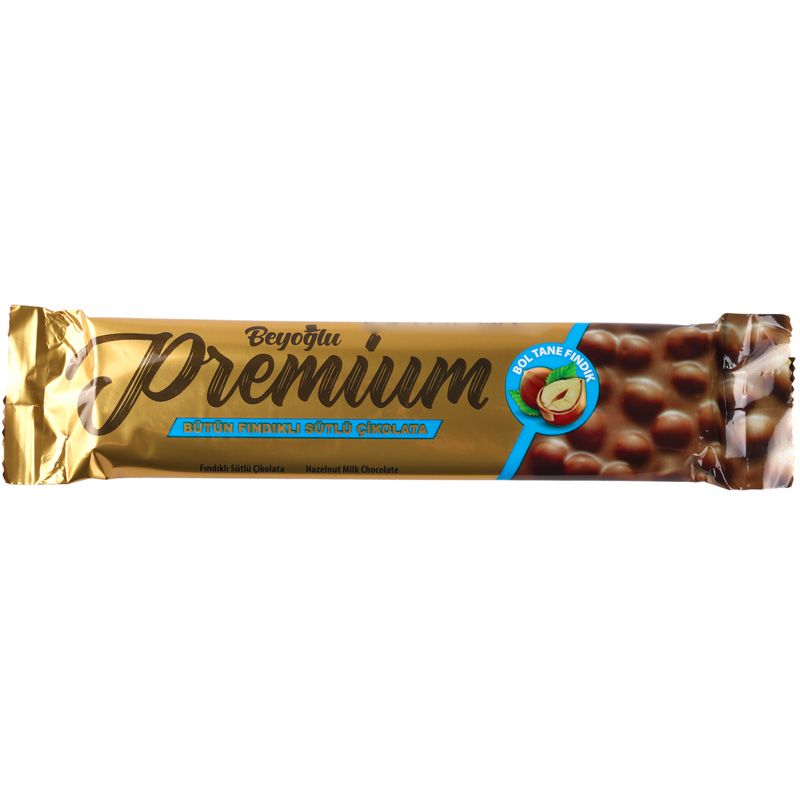 Молочный шоколад Premium с цельным фундуком 75г