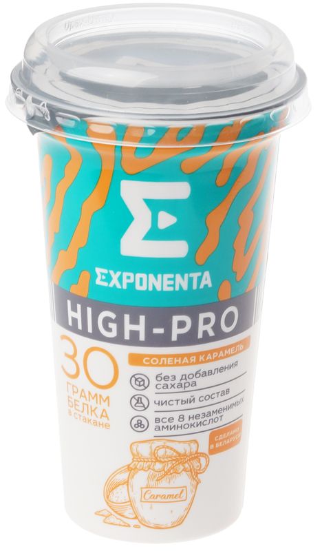 Напиток Exponenta High-Pro Соленая карамель 250г напиток кисломолочный exponenta high pro клубника арбуз 0% 250 г