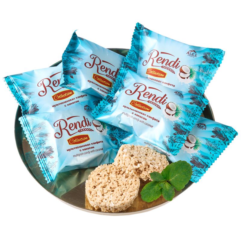 Конфеты Rendi Collection с кокосом и белой глазурью 500г конфеты кстати на маркете с протеином и кокосом 20 г 8 шт в уп
