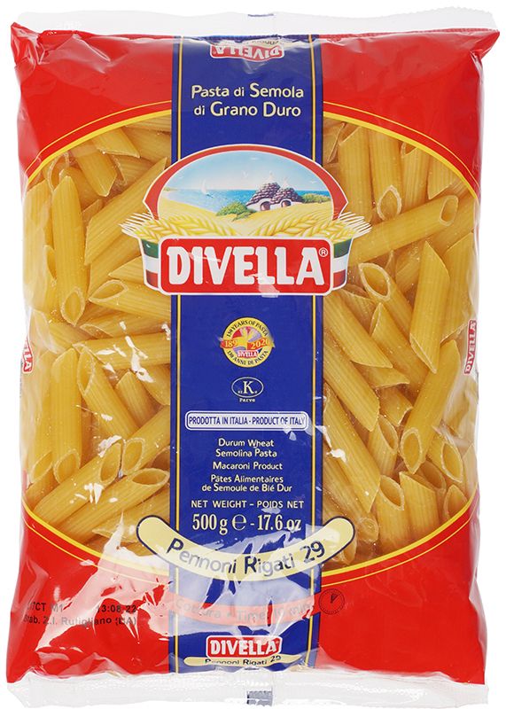Макароны Пеннони Ригате №29 из твердых сортов пшеницы Divella 500г макароны ситно рожки трубочки 5 кг