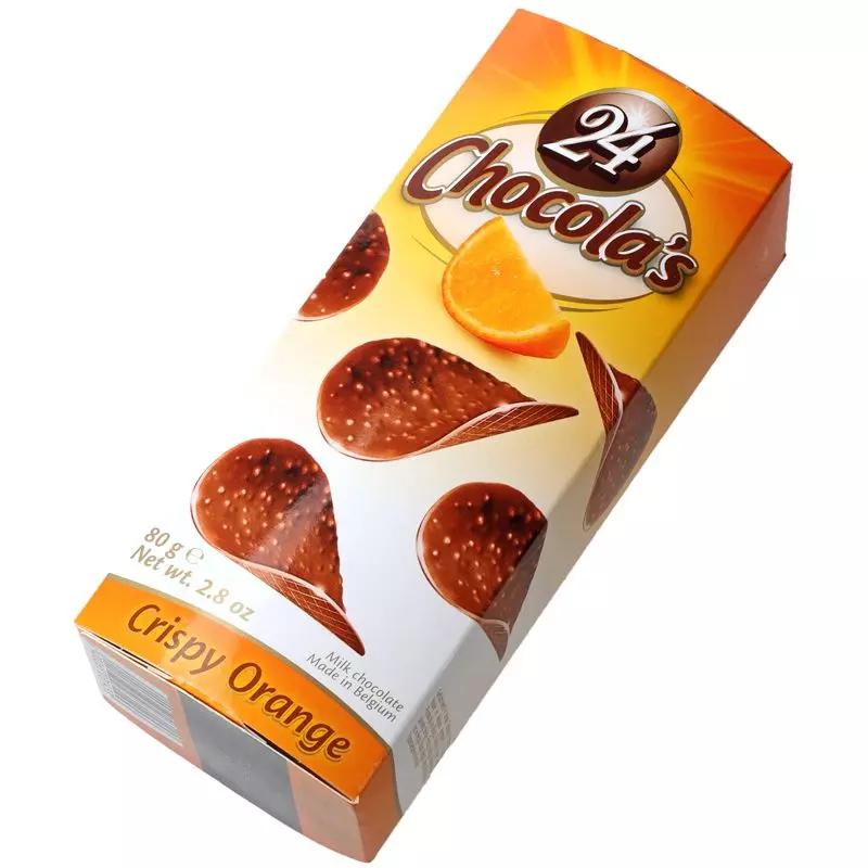 Хрустящие чипсы 24 Chocola`s из молочного шоколада со вкусом