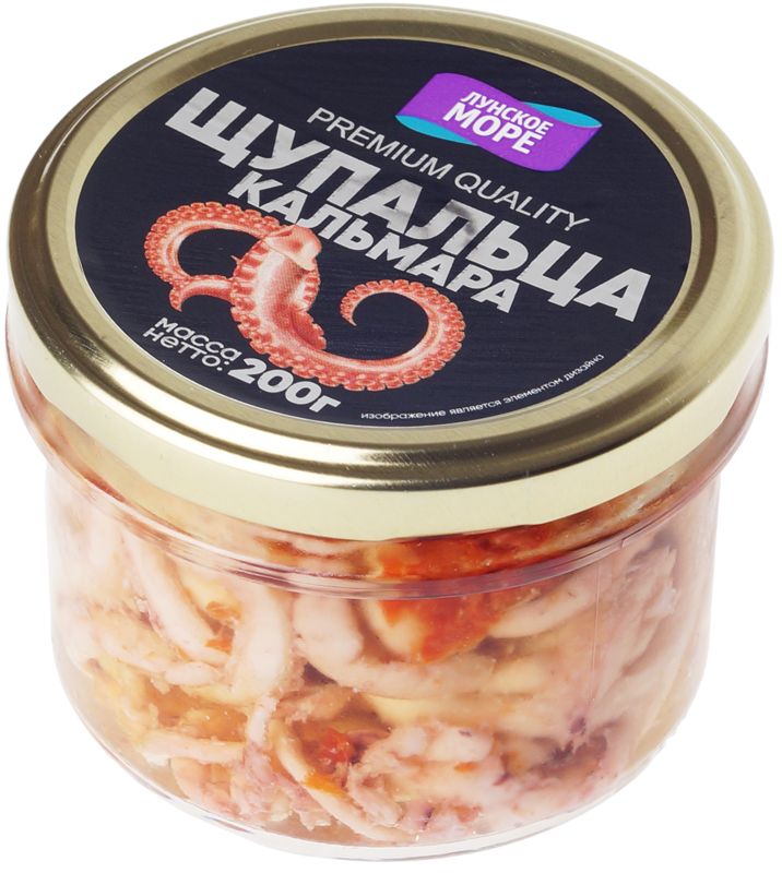 Щупальца кальмара командорского в масле Premium Лунское море 200г салаты на закуску