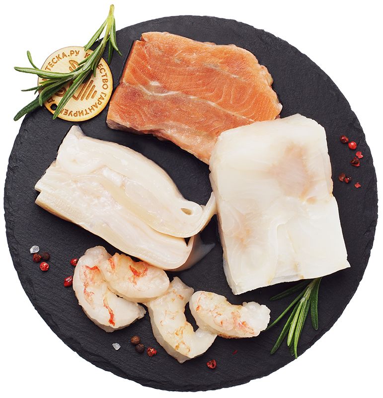 цена Ассорти рыбное с морепродуктами Суп 400г
