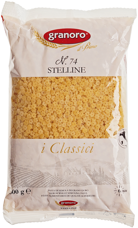 Макаронные изделия №74 Стеллине из твердых сортов пшеницы Италия 500г
