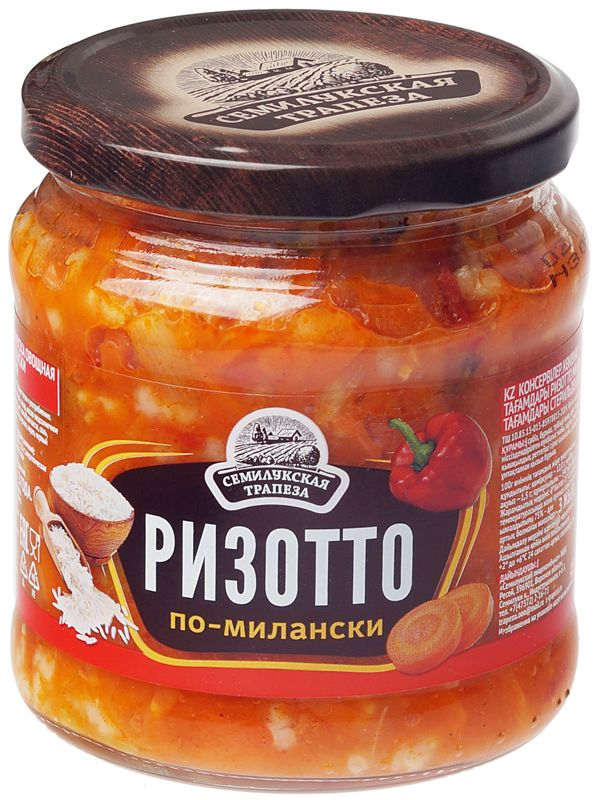 Закуска овощная Ризотто по-милански 460г горчица семилукская трапеза русская 140 г