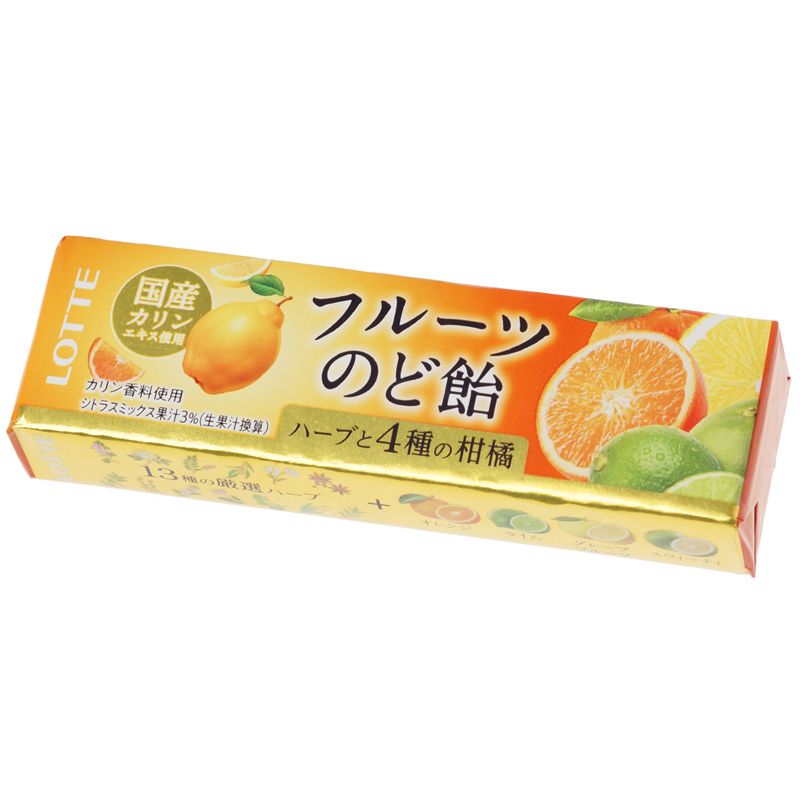 Леденцы со вкусом айвы, лимона и апельсина Lotte 59.4г леденцы в коробке тону в тебе со вкусом лимона 32 г