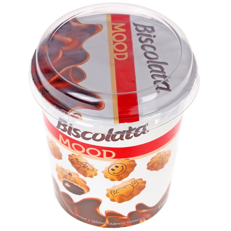 Печенье Biscolata Mood с шоколадным кремом 115г вафли венские с фундуком и шоколадным кремом 115г