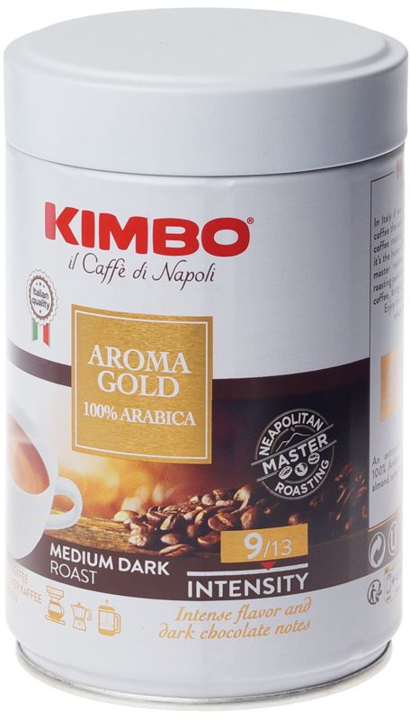 Кофе KIMBO Арома Голд банка 250г цена и фото