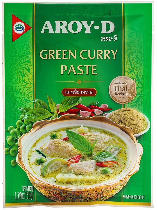 Паста Карри зеленая AROY-D Таиланд 50г паста карри aroy d зелёная 50 г