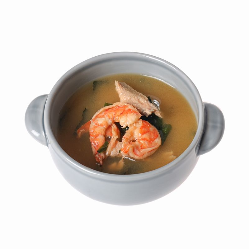Суп Мисо с креветками и красной рыбой 250г корейский мисо суп со шпинатом и креветками 10г