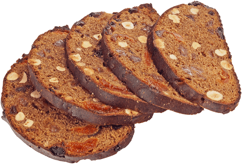 Хлеб Праздничный ржано-пшеничный с фундуком медом и сухофруктами нарезка 205г