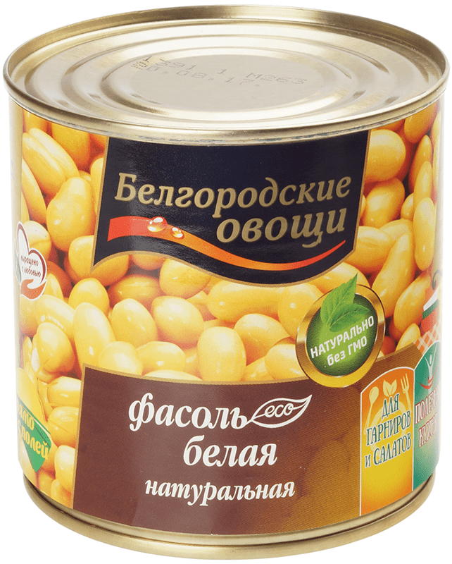 Фасоль белая натуральная Белгородские овощи 400г 23912
