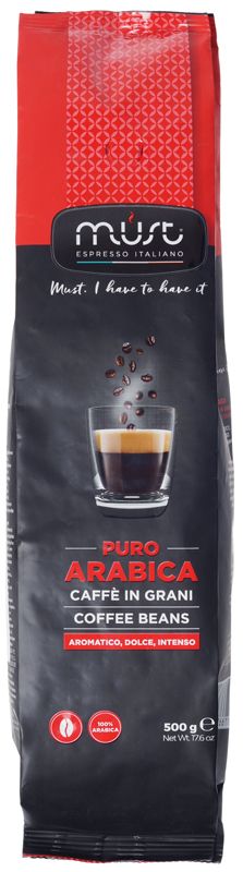 Кофе зерновой Must Pure Arabica 500г