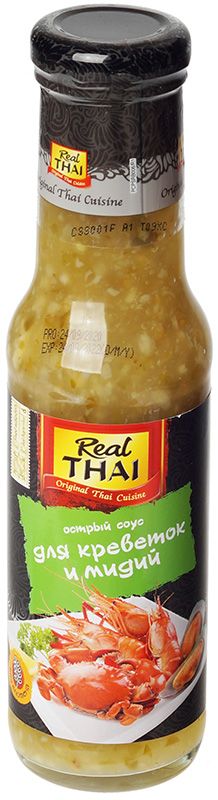 Соус острый для креветок и мидий Real Thai Таиланд 315г перец чили царская приправа острый 53 г