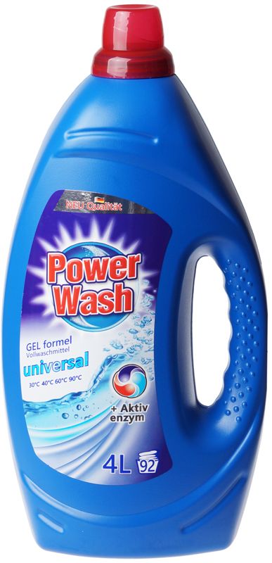 Гель для стирки универсальный Power Wash Vollwaschmittel 4л гель для стирки цветных вещей power wash color 4л