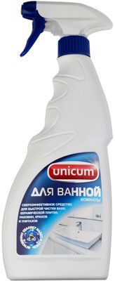 Средство для чистки ванной комнаты UNICUM 500мл средство чистящее unicum для ванной комнаты спрей 500мл