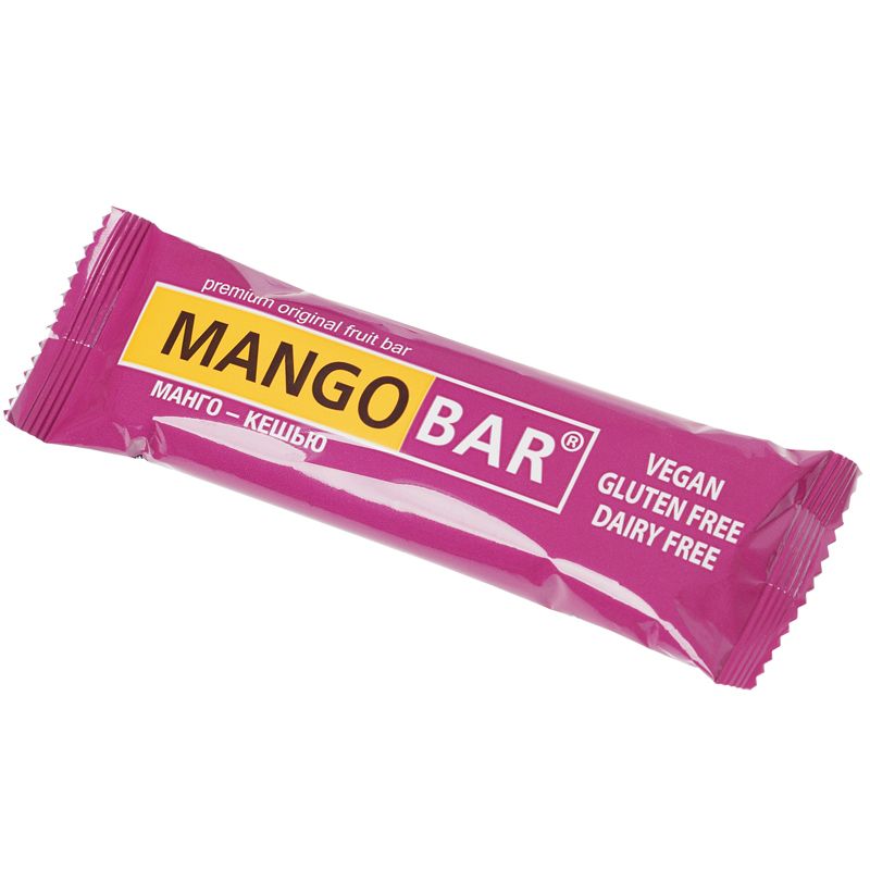 Батончик фруктовый Mangobar Манго-Кешью 35г батончик slice of joy миндаль кешью манго 40 г