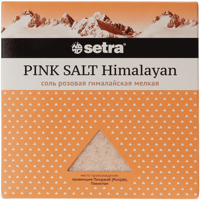соль сетра 250 г гималайская розовая мелкая Соль Гималайская розовая мелкая Setra 500г