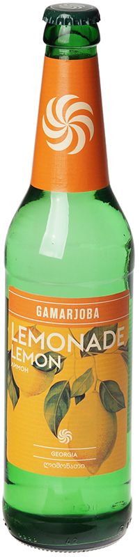 Лимонад со вкусом лимона Gamarjoba 500мл газиров напиток лимонад натур основа и родниковая вода тм златовар
