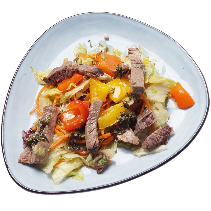 Салат с ростбифом и пряными овощами Деликатеска 160г заправка i love asia морковь по корейски 60 г