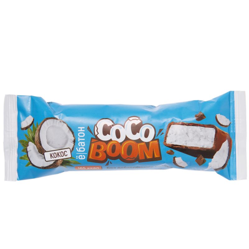 Батончик Ёбатон Coco Boom со вкусом Кокоса 40г батончик фруктовый со вкусом кокоса 40 г