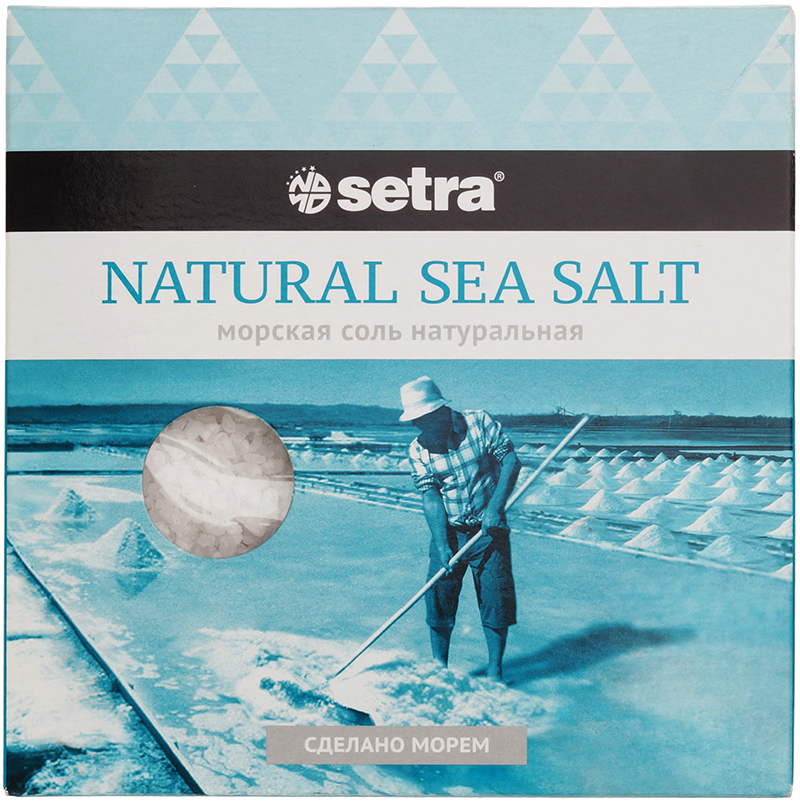 Соль морская Setra 500г соль морская йодированная мелкая setra 500г