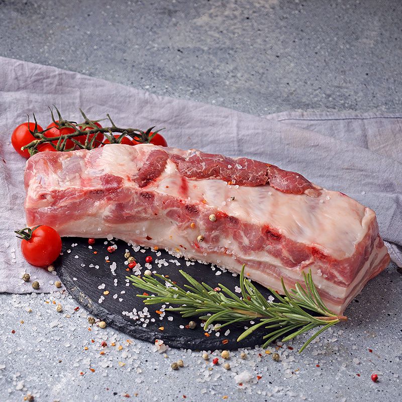 Ребра свиные охлажденные ~750г ребра свиные варено копченые заповедные продукты вес