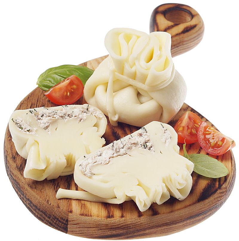 Сыр Хинкали Сулугуни с творогом и орехом 45% жир. 150г сыр бурата 55% жир 150г