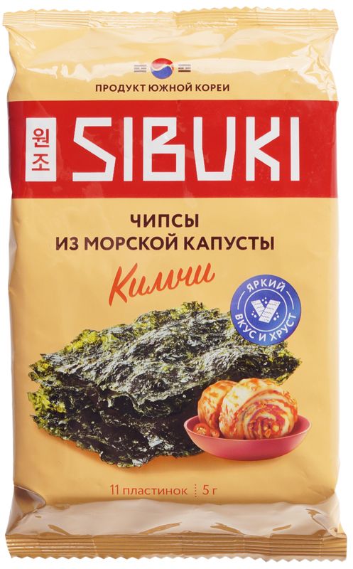Чипсы из морской капусты Кимчи 5г чипсы нори sen soy 4 5г кимчи