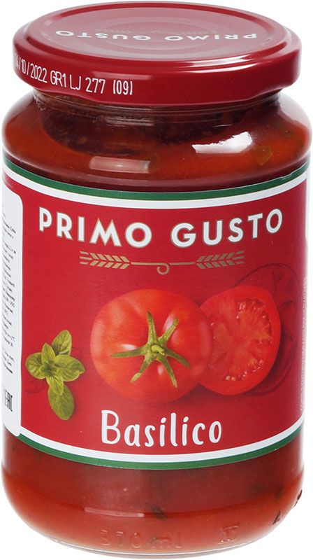 Соус томатный с базиликом Primo Gusto Греция 350г соус барилла 400 г томатный с базиликом ст б