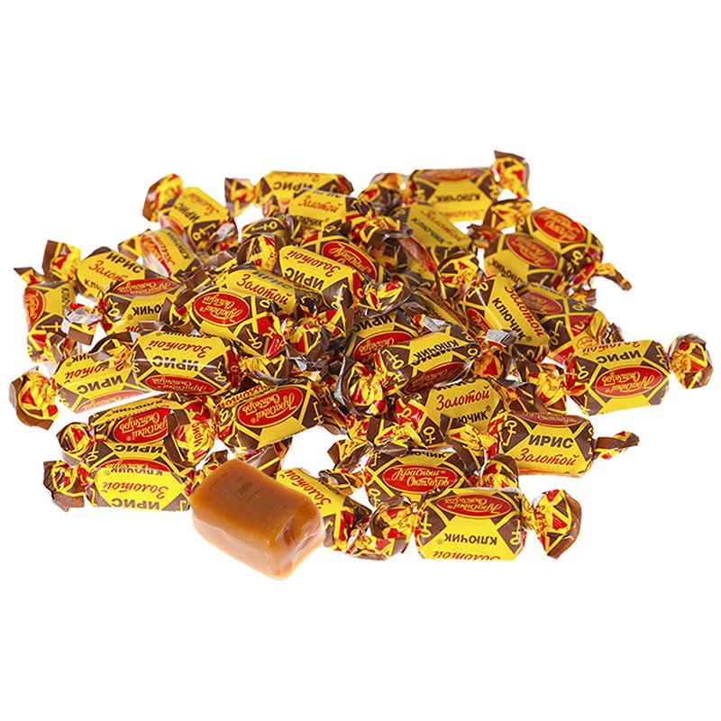 конфеты красный октябрь крепыш ирис 1 кг Конфеты ирис Золотой ключик Красный Октябрь 250г