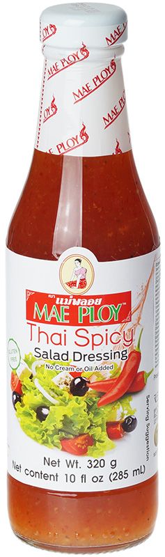 Острый дрессинг для салата в тайском стиле Mae Ploy Тайланд 285мл вьетнамский соус с лемонграссом mae ploy тайланд 285мл
