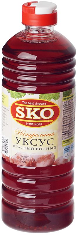 Уксус красный винный 6% SKO Испания 500мл уксус яблочный органик нефильтрованный ecoce испания 500мл