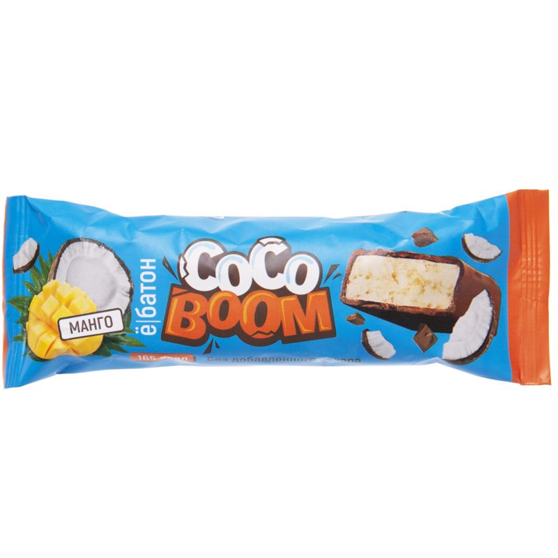 Батончик Ёбатон Coco Boom со вкусом Манго 40г батончик ёбатон лесной орех со вкусом шоколада 40г