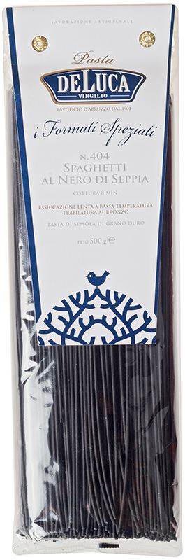 Спагетти с чернилами каракатицы из твердых сортов пшеницы De Luca Италия 500г