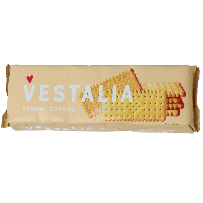 цена Печенье Vestalia затяжное сливочное 250г