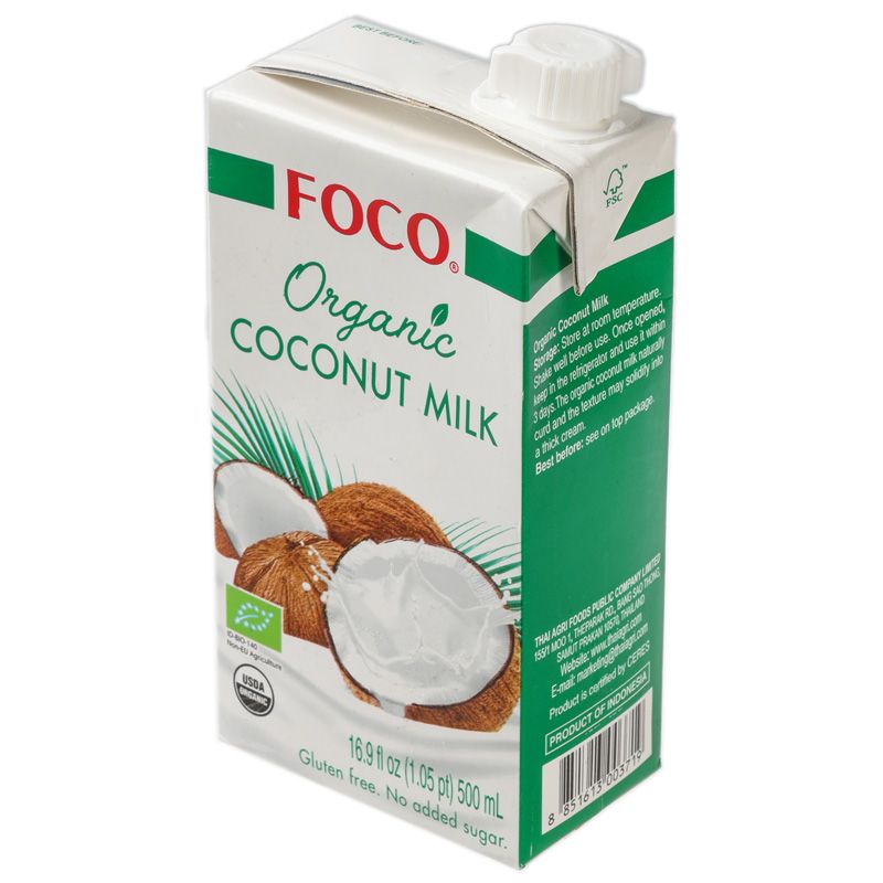 Кокосовое молоко Foco Organic 500мл кокосовое молоко foco 400мл ж б