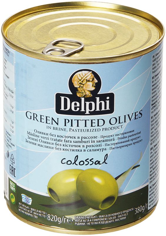 Оливки без косточки в рассоле Колоссал Греция 820г оливки с косточкой колоссал в рассоле delphi греция 350г