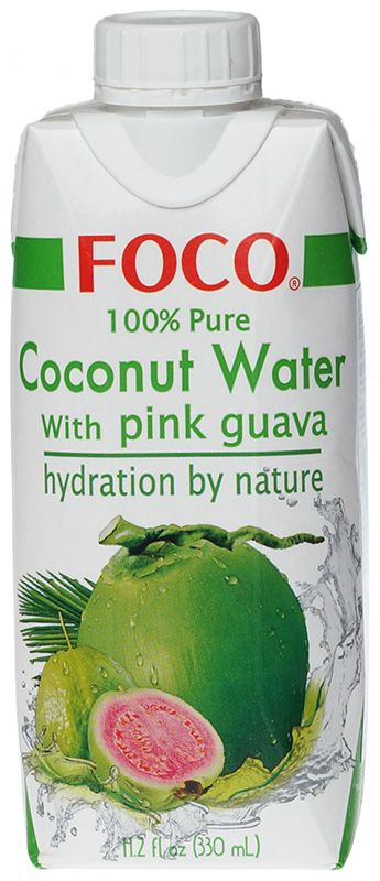 Кокосовая вода со вкусом гуавы Foco 330мл кокосовая вода с розовой гуавой foco 330 мл